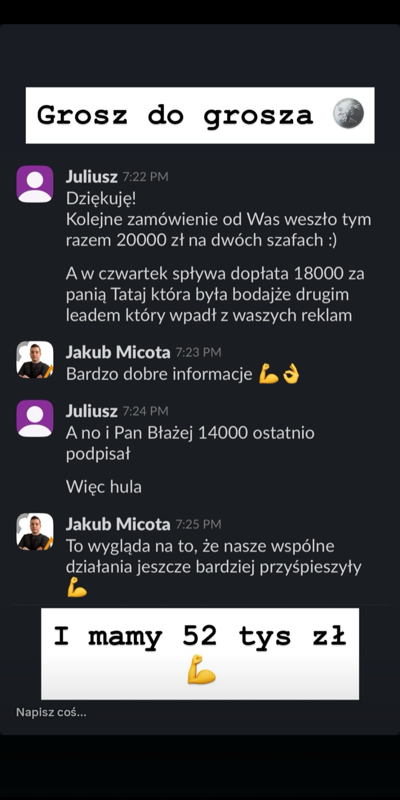 Kolejne zamówienia, łącznie 52 tys zł