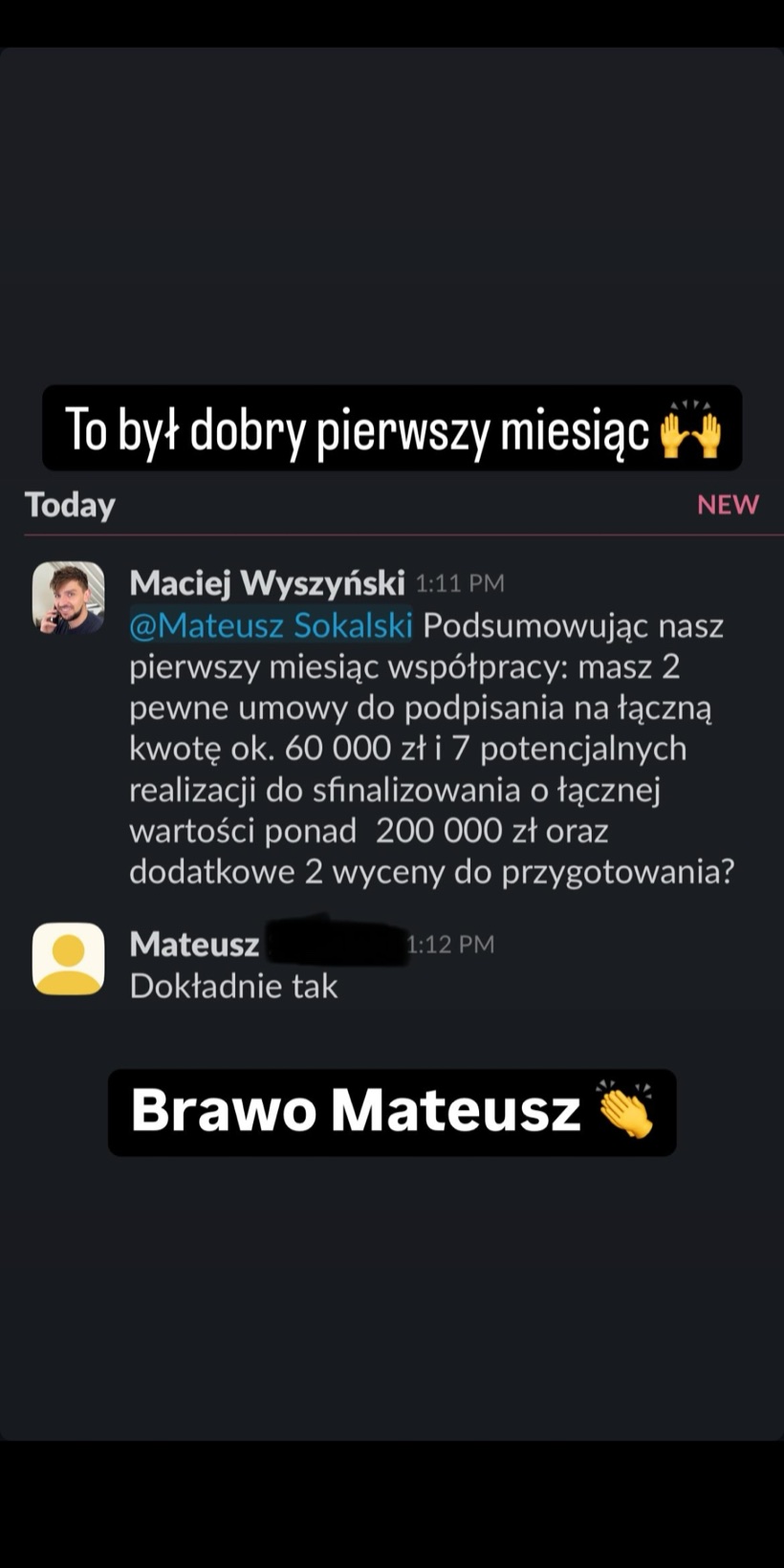 Dobry pierwszy miesiąc: umowy i realizacje ponad 200 tys zł